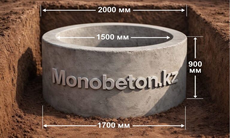 бетонное кольцо 1,5м размер