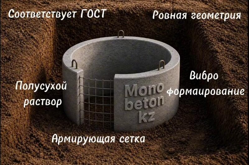 Бетонные кольца в Алматы