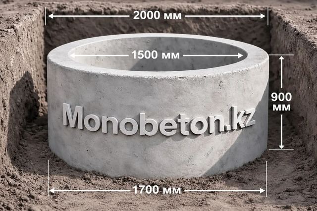 Бетонное кольцо КС 15.9 диаметром 1,5 метра